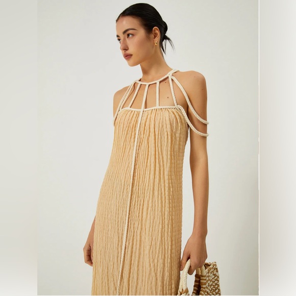 Commense Draped Halterneck Backless Long Dress - Picture 5 of 9